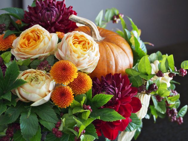 ハロウィンアレンジ In The Pink 浜松 森のフラワーアレンジメント教室 フラワーギフト